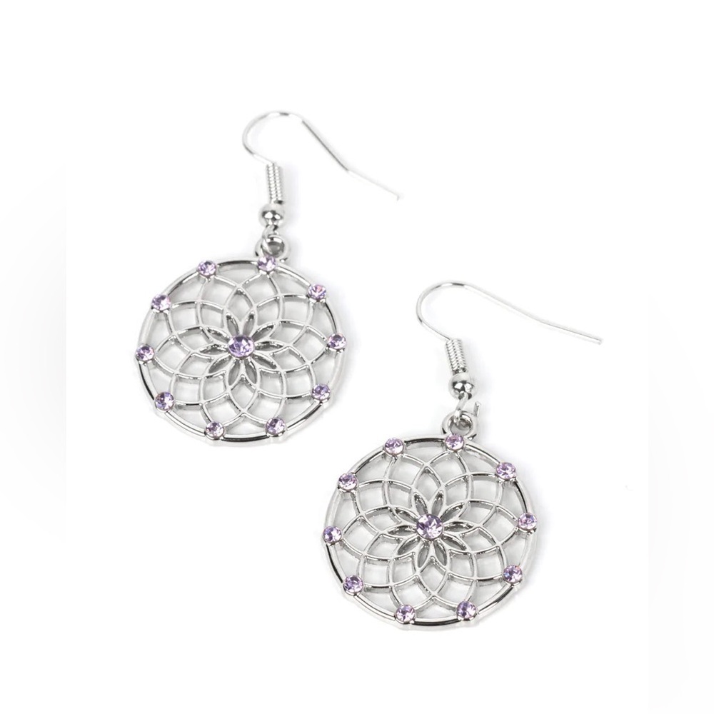 Springtime Salutations - purple - Paparazzi earrings - Picture 4 of 4
